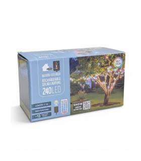 Guirnalda de 240 Luces LED Solar y USB Multicolor Alparamis