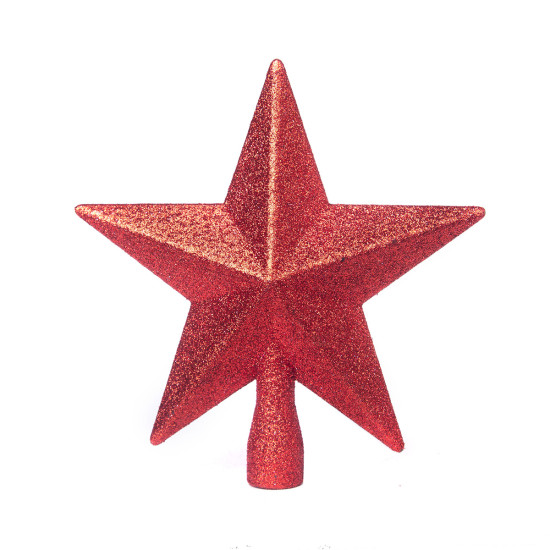Estrella Punta de Árbol Roja 19 cm Alparamis