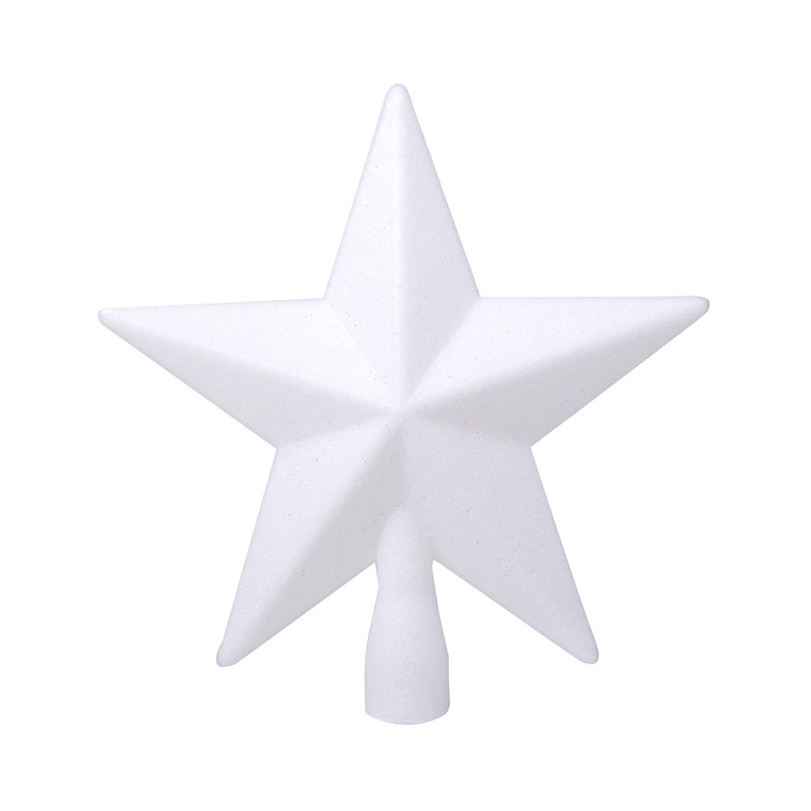 Estrella Punta de Árbol Blanca 19 cm Alparamis