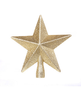 Estrella Punta de Árbol Dorada 19 cm Alparamis