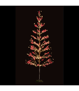 Árbol 210 cm Frutos Rojos y 975 Luces Cálidas Alparamis