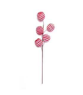 Rama Bolas Candies Rojas y Blancas 62 cm Alparamis