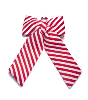 Moño Acolchado Rojo y Blanco 22 x 25 cm Alparamis