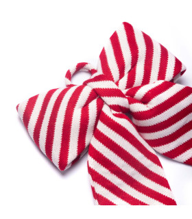 Moño Acolchado Rojo y Blanco 22 x 25 cm Alparamis