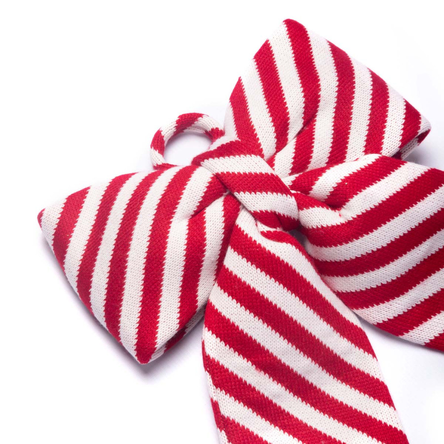 Moño Acolchado Rojo y Blanco 22 x 25 cm Alparamis