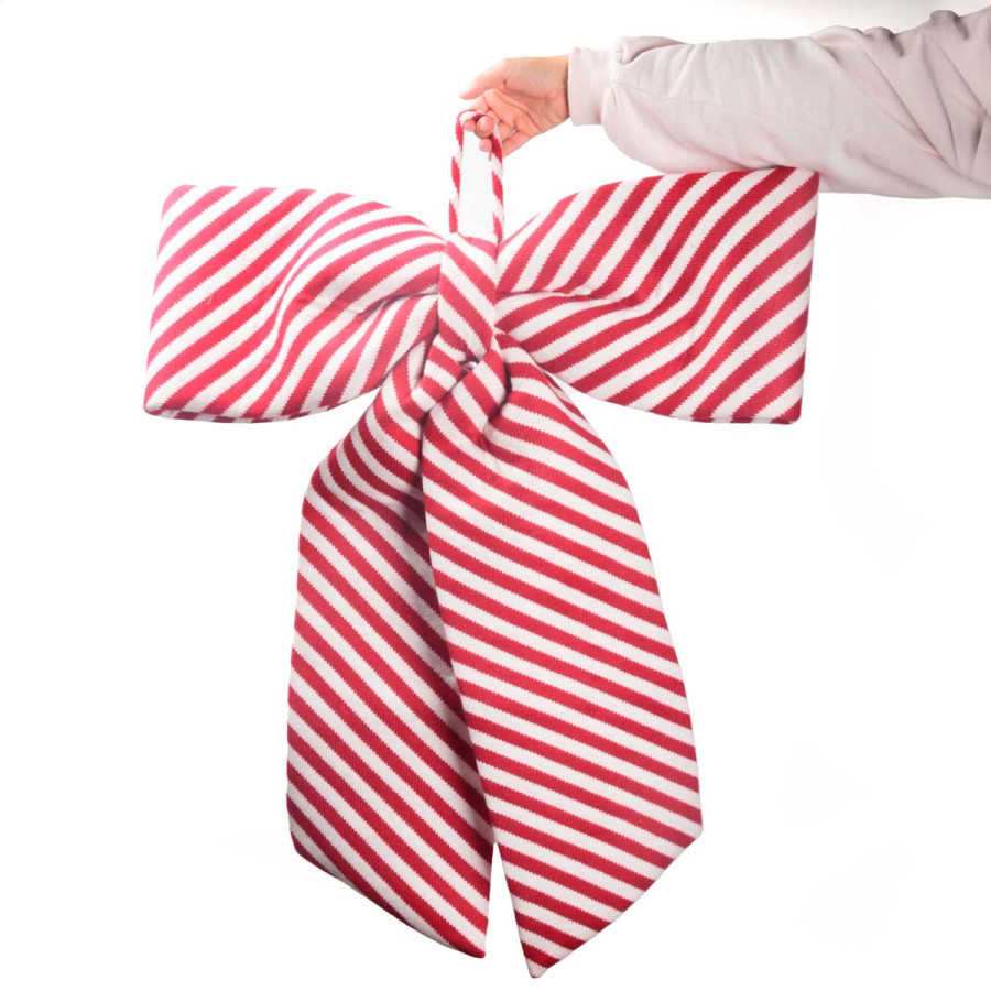 Moño Gigante Rojo y Blanco 70 x 80 cm Alparamis