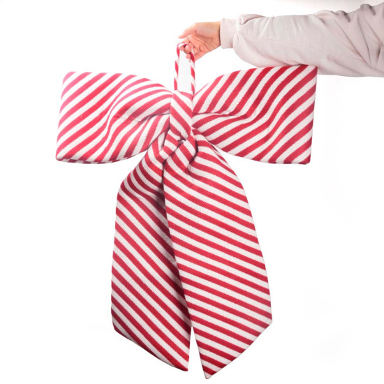 Moño Gigante Rojo y Blanco 70 x 80 cm Alparamis