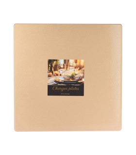 Plato de Sitio Cuadrado Dorado 30 cm Alparamis