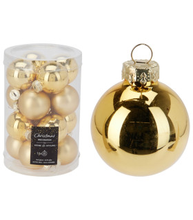Bolas de Navidad de Vidrio Doradas 3.5 cm x 16 Alparamis
