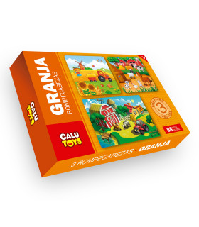 Rompecabezas Granja 3 en 1 de 88 Piezas