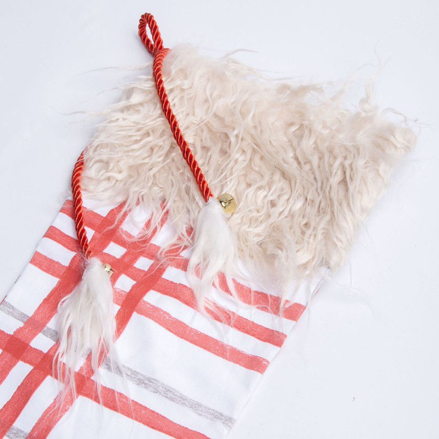 Adorno Bota de Navidad Fantasía Rayas de 45 cm Alparamis