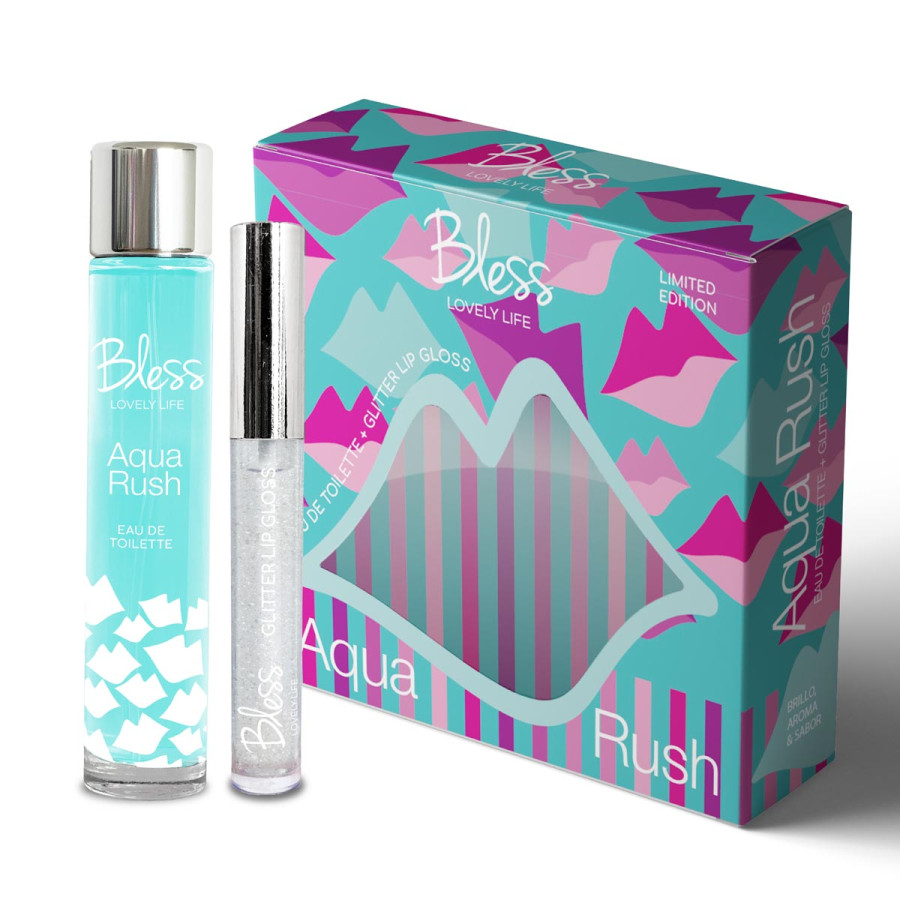 Set Eau de Toilette y Lip Gloss Aqua Rush Bless