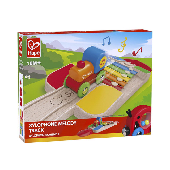 Tren y Vía Melódica de Xilófono Hape Instrumento Musical de Juguete