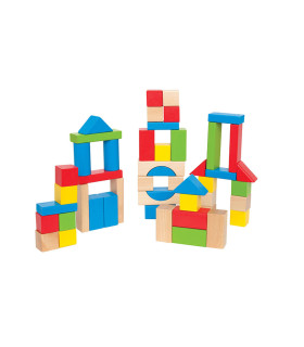 Bloques de Construcción de Madera de Juguete 50 Piezas Hape