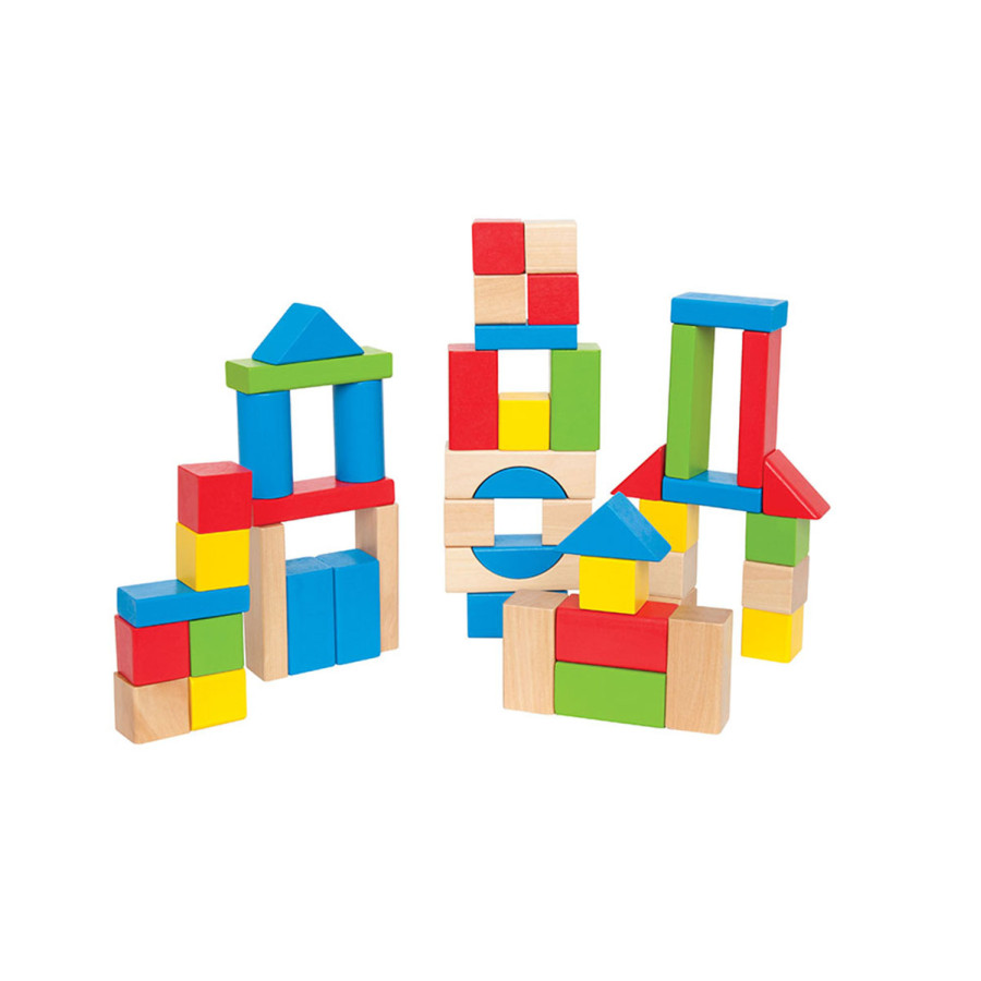 Bloques de Construcción de Madera de Juguete 50 Piezas Hape