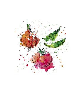 Servilletas 33x33 Splash Veggie