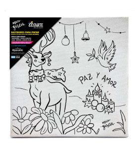 Bastidor para Pintar Navidad por Maco García 20x20 cm