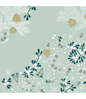 Servilletas 24 x 24 cm Frosty Floral Xmas