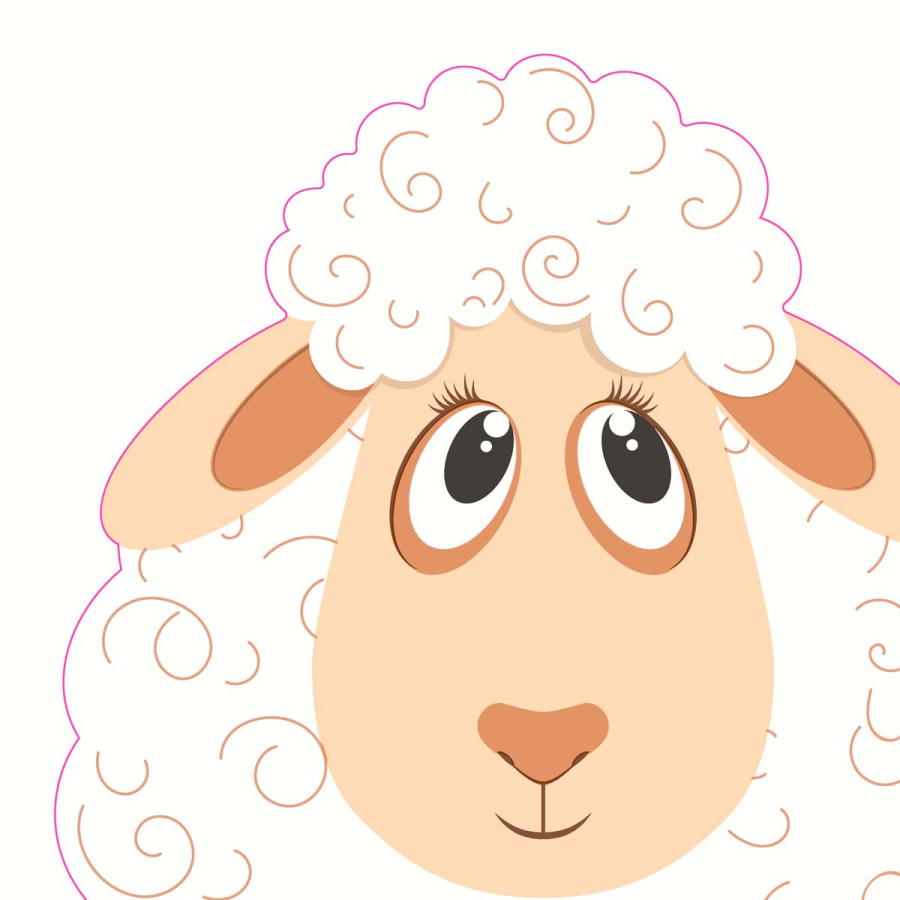 Servilletas Troqueladas 33 x 33 cm Silhouette Spring Sheep