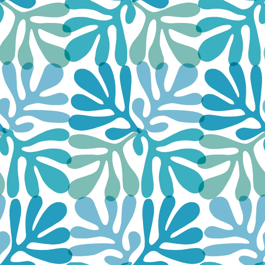 Servilletas 33 x 33 cm Coral Pattern Blue