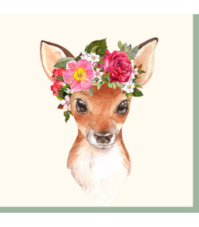 Servilletas 33 x 33 cm Floral Deer