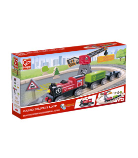 Tren a Pila de Juguete con Circuito de Vías de Carga y Descarga Hape