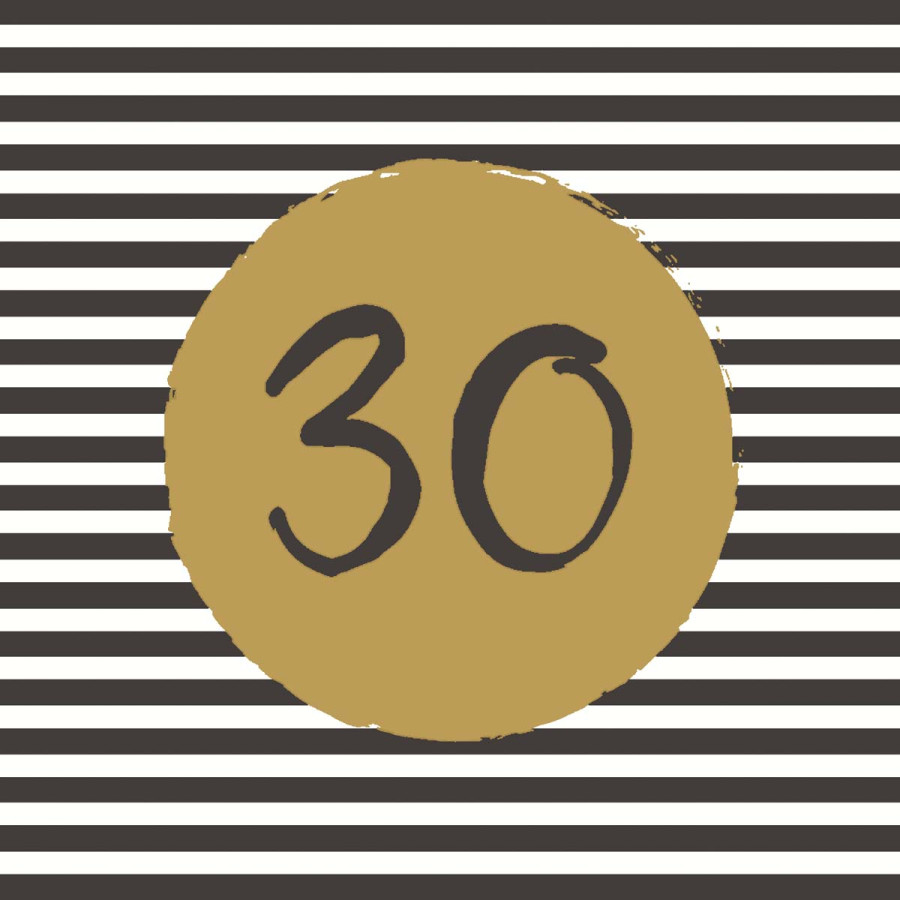 Servilletas 33 x 33 cm 30th Birthday