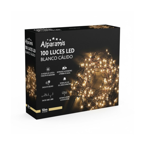 Guirnalda LED 100 Luces Cálidas Alparamis