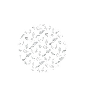 Plato de Sitio Hojas Plateadas 34 cm x 10