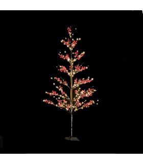 Árbol 120 cm Frutos Rojos y 375 Luces Cálidas Alparamis