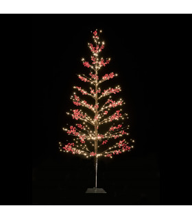 Árbol 180 cm Frutos Rojos y 775 Luces Cálidas Alparamis