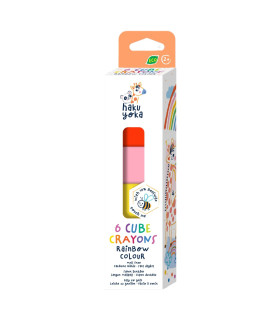 Crayones Cubo Rainbow Colour Haku Yoka x 6