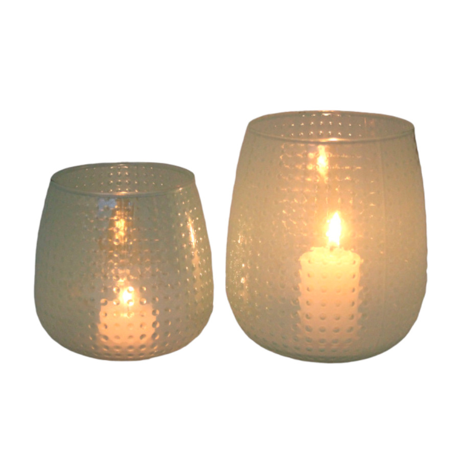 Fanal de Vidrio Lunar Labrado Aqua 11 x 10 cm