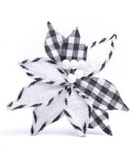 Adorno Estrella Federal a Cuadros Negra 22 cm Alparamis A24-4000