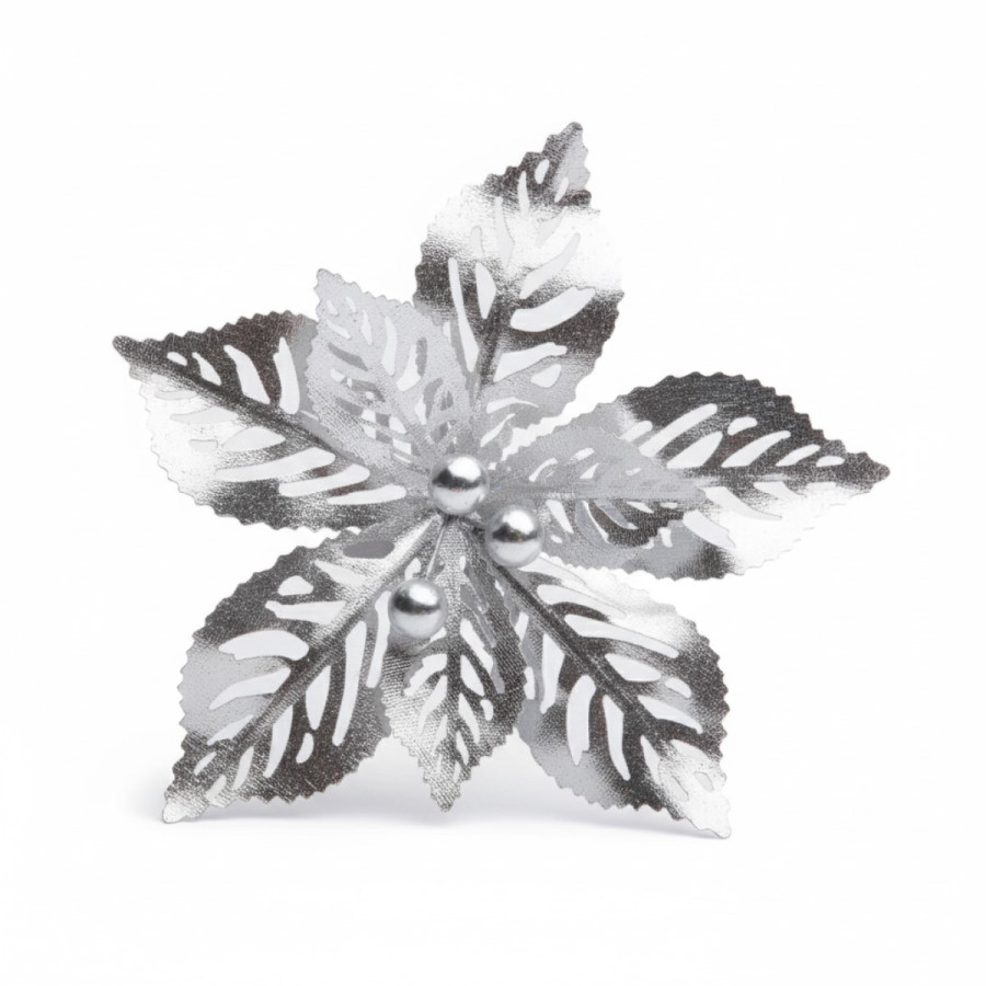 Adorno Estrella Federal Calada Plateada 15 cm Alparamis A24-4111