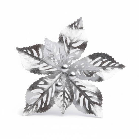 Adorno Estrella Federal Calada Plateada 15 cm Alparamis A24-4111