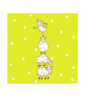 Servilletas 33 x 33 cm Happy Lambs