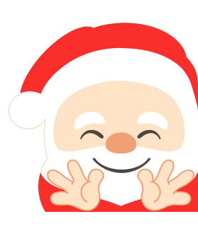 Servilletas Troqueladas 33 x 33 cm Silhouette Hello Santa Xmas