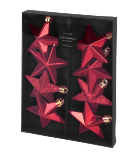 Set De 8 Estrellas Combinadas Rojas
