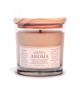 Vela de Soja Aromática 250 g Línea Clásica Vainilla Oriental Espacio Aroma