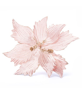 Adorno Poinsettia Rosada 30 cm Alparamis