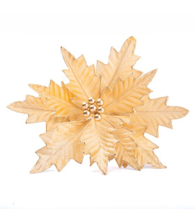 Adorno Poinsettia Dorada 34 cm Alparamis