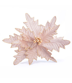 Adorno Poinsettia Peltre 34 cm Alparamis