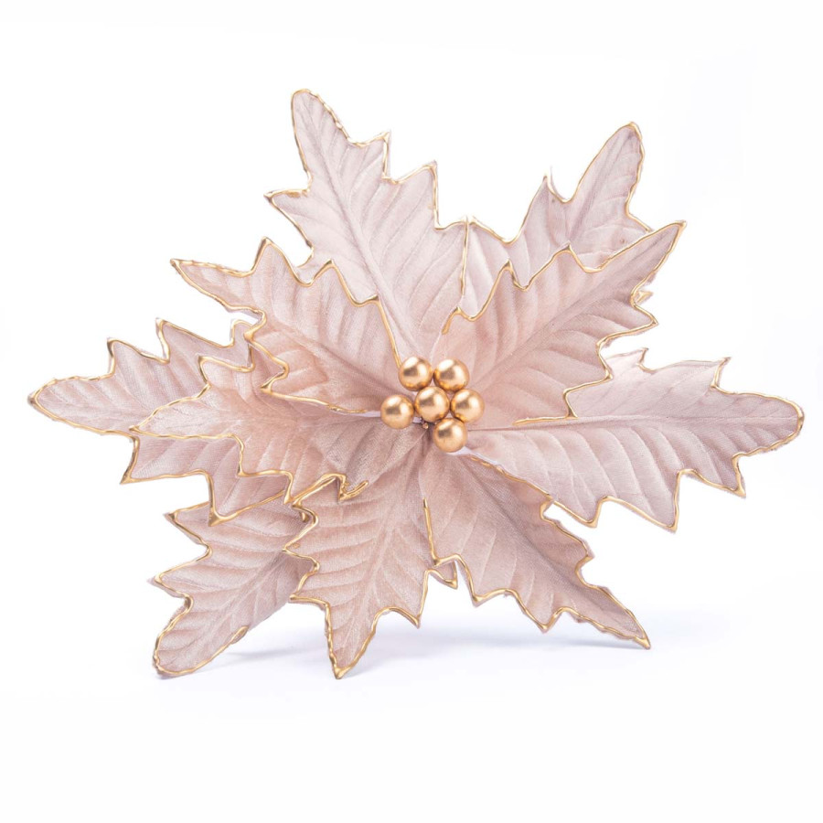 Adorno Poinsettia Peltre 34 cm Alparamis