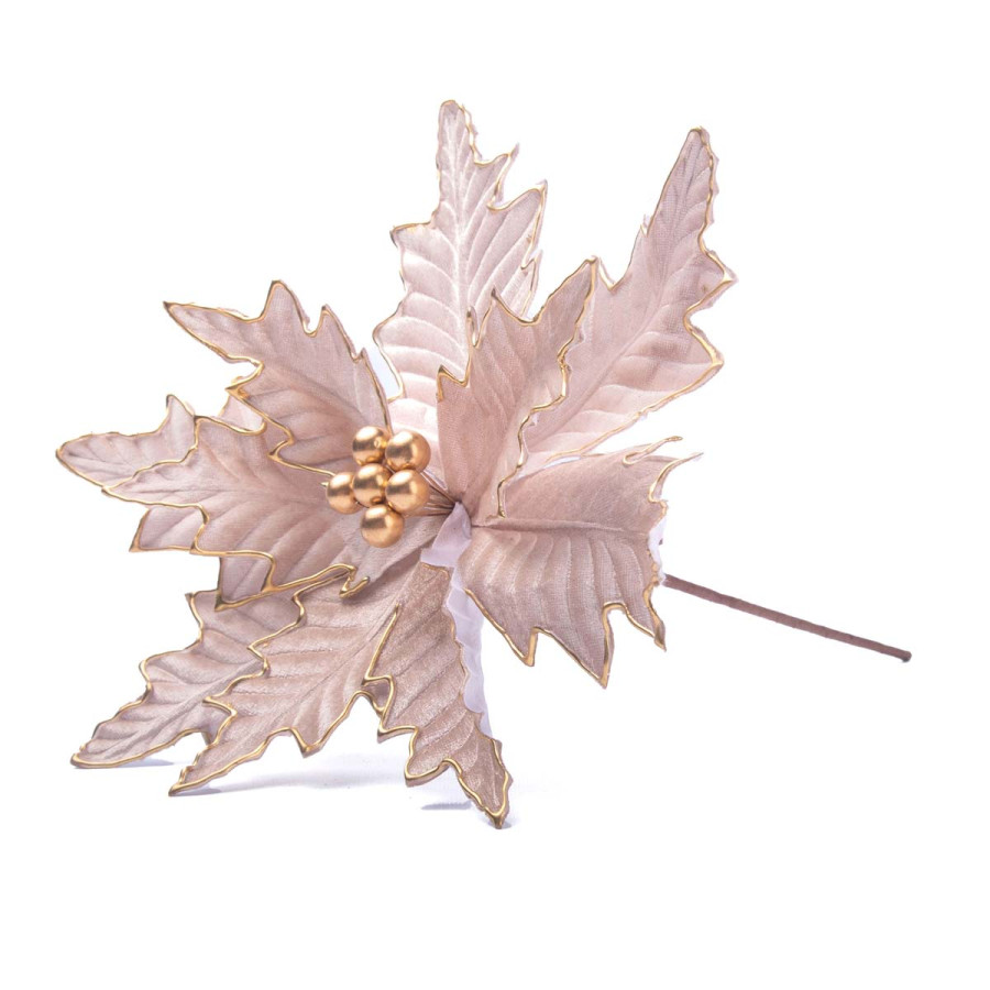 Adorno Poinsettia Peltre 34 cm Alparamis