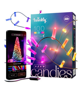 100 Luces LED Decorativas Inteligentes Candies Candles RGB USBC Twinkly