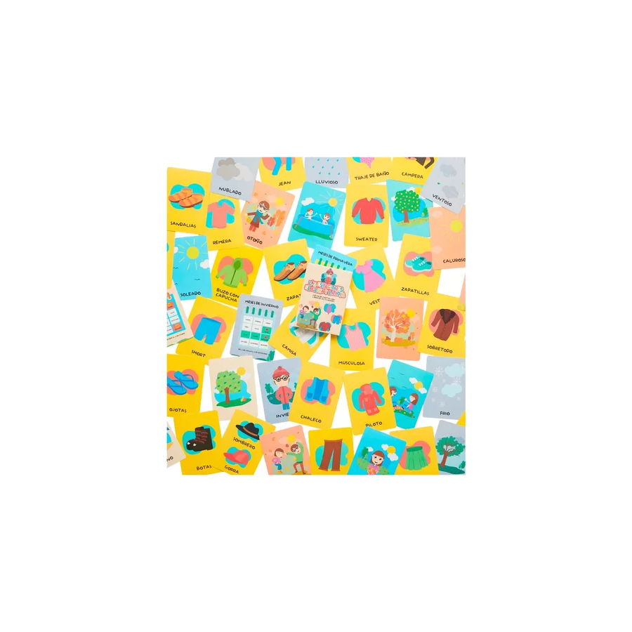 Cartas Didácticas Estaciones Clima Y Ropa Barco De Papel