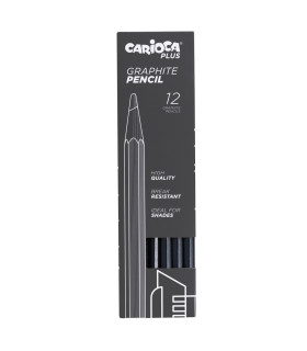 Lápices de Grafito 6B Graphite Carioca Plus x 12