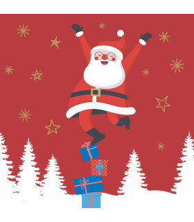 Servilletas 33 x 33 cm Santa Time Xmas