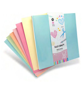 Papel para Scrap 35 Hojas de 30 x 30 cm y 160 g Pastel Ibicraft